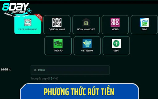 Hướng dẫn rút tiền và đổi thưởng từ cổng game 8day nhanh chóng và an toàn